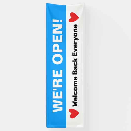 Hearts Open voor Bedrijven Spandoek (Verticaal)