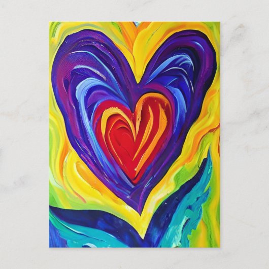 Hearts painting briefkaart (Voorkant)