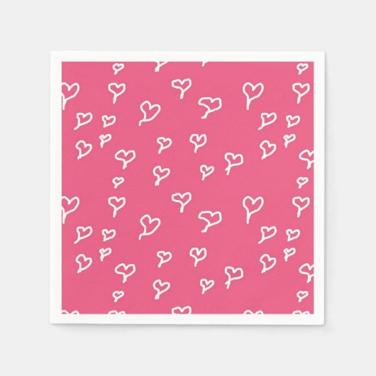 Hearts Paper Napkins Servet (Voorkant)