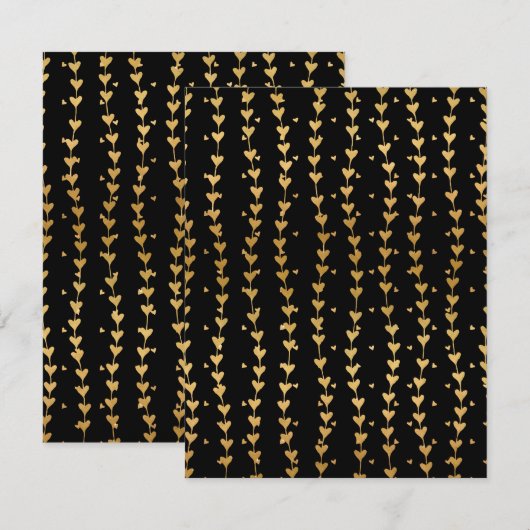 Hearts Patroon 14 Notitiekaartje (Voorkant / Achterkant)