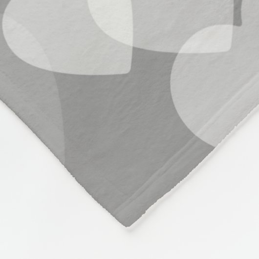 Hearts Patroon 17 Fleece Deken (Hoek)