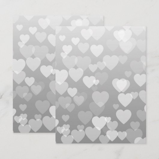 Hearts Patroon 17 Notitiekaartje (Voorkant / Achterkant)