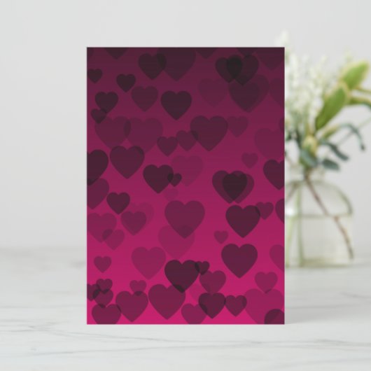 Hearts Patroon 18 Bedankkaart (Staand voorkant)