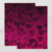 Hearts Patroon 18 Bedankkaart (Voorkant / Achterkant)