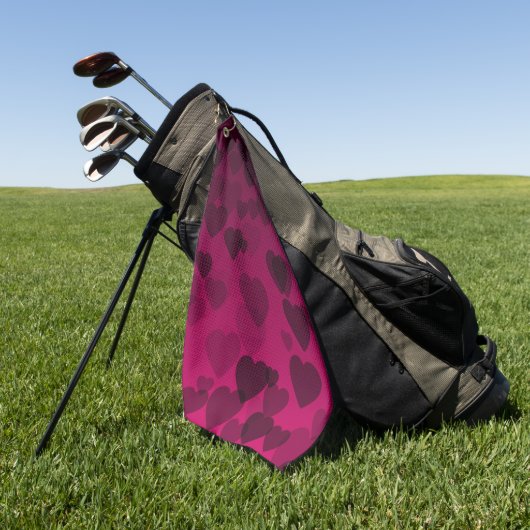 Hearts Patroon 18 Golfhanddoek (Groen)