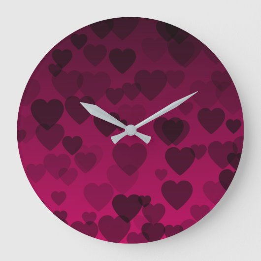 Hearts Patroon 18 Grote Klok (Voorkant)