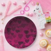 Hearts Patroon 18 Papieren Bordje (Feest)