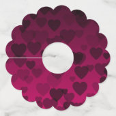 Hearts Patroon 18 Wijnglaslabel (Voorkant)