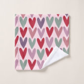 Hearts Patroon 1 Bad Handdoek (Wasdoekje)