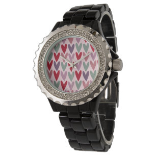 Hearts Patroon 1 Horloge