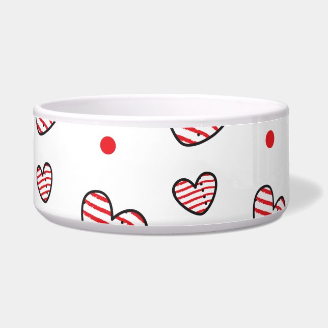 Hearts Patroon 21 Voerbakje (Voorkant)