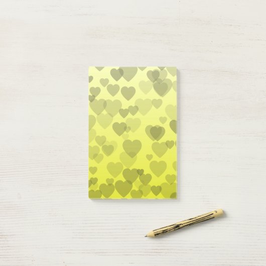 Hearts Patroon 22 Post-it® Notes (Op bureau)