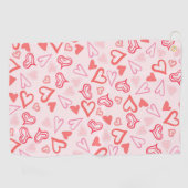 Hearts Patroon 23 Golfhanddoek (Horizontaal)