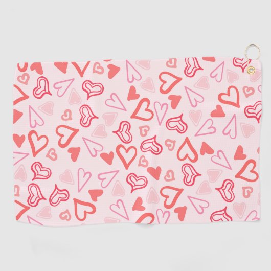 Hearts Patroon 23 Golfhanddoek (Horizontaal)