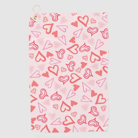 Hearts Patroon 23 Golfhanddoek (Voorkant)