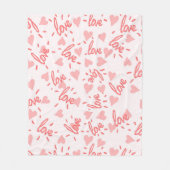 Hearts Patroon 24 Fleece Deken (Voorkant)