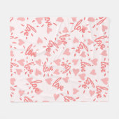 Hearts Patroon 24 Fleece Deken (Voorkant (Horizontaal))
