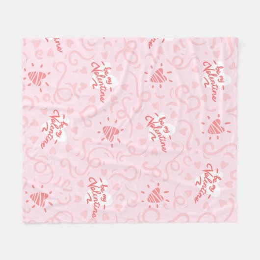 Hearts Patroon 25 Fleece Deken (Voorkant (Horizontaal))