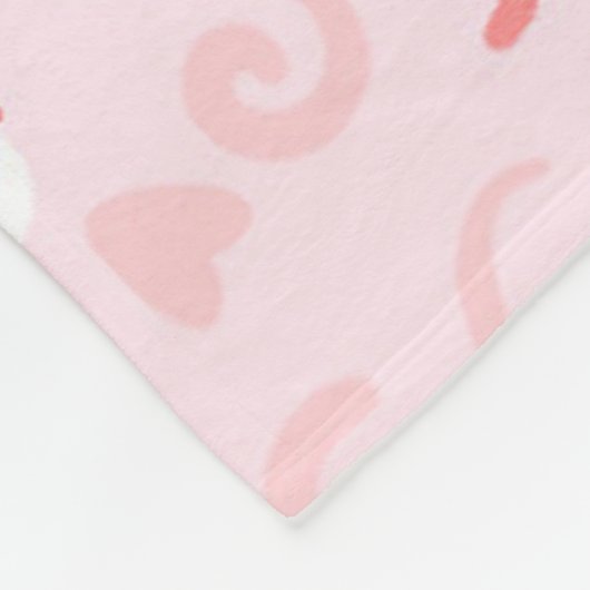 Hearts Patroon 25 Fleece Deken (Hoek)