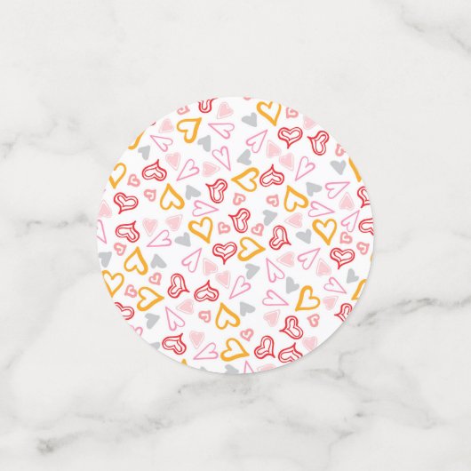 Hearts Patroon 26 Confetti (Kleine voorkant)