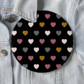 Hearts Patroon 30 Ronde Button 6,0 Cm (In situ)