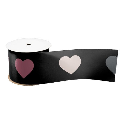 Hearts Patroon 30 Satijnen Lint (Spoel)