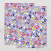Hearts Patroon 31 Bedankkaart (Voorkant / Achterkant)