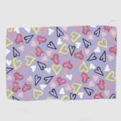 Hearts Patroon 31 Golfhanddoek (Horizontaal)