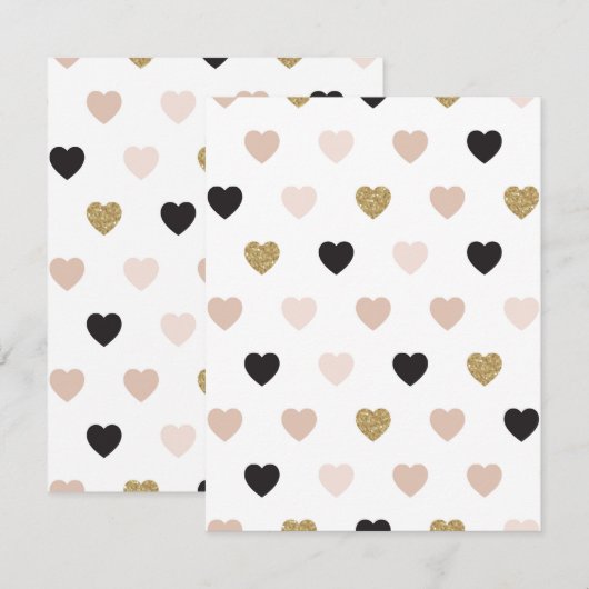 Hearts Patroon 31 Notitiekaartje (Voorkant / Achterkant)