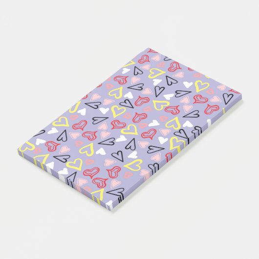 Hearts Patroon 31 Post-it® Notes (Schuin)