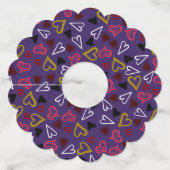 Hearts Patroon 32 Wijnglaslabel (Achterkant)