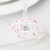 Hearts Patroon 33 Wijnglaslabel (Dichtbij)