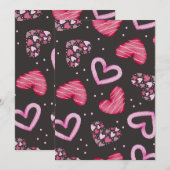 Hearts Patroon 34 Bedankkaart (Voorkant / Achterkant)