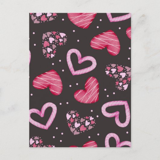 Hearts Patroon 34 Feestdagenkaart (Voorkant)