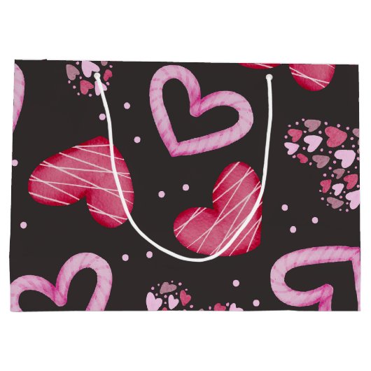 Hearts Patroon 34 Groot Cadeauzakje (Achterkant)