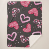 Hearts Patroon 34 Sherpa Deken (Voorkant)