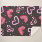 Hearts Patroon 34 Sherpa Deken (Voorkant (horizontaal))