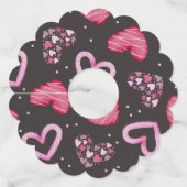 Hearts Patroon 34 Wijnglaslabel (Achterkant)