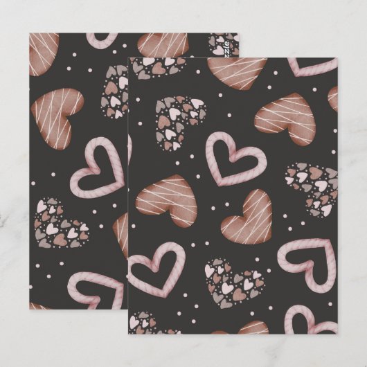 Hearts Patroon 35 Briefkaart (Voorkant / Achterkant)