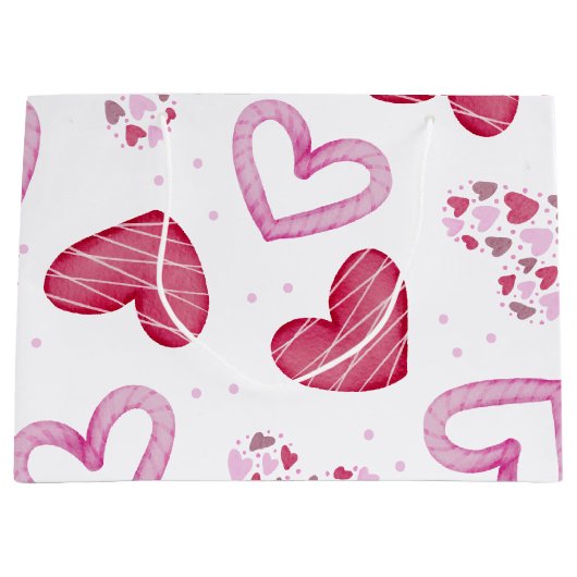 Hearts Patroon 36 Groot Cadeauzakje (Voorkant)