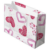 Hearts Patroon 36 Groot Cadeauzakje (Voorkant Gekanteld)