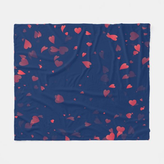 Hearts Patroon 40 Fleece Deken (Voorkant (Horizontaal))