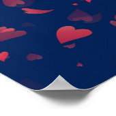 Hearts Patroon 40 Poster (Hoek)