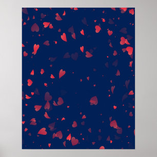 Hearts Patroon 40 Poster