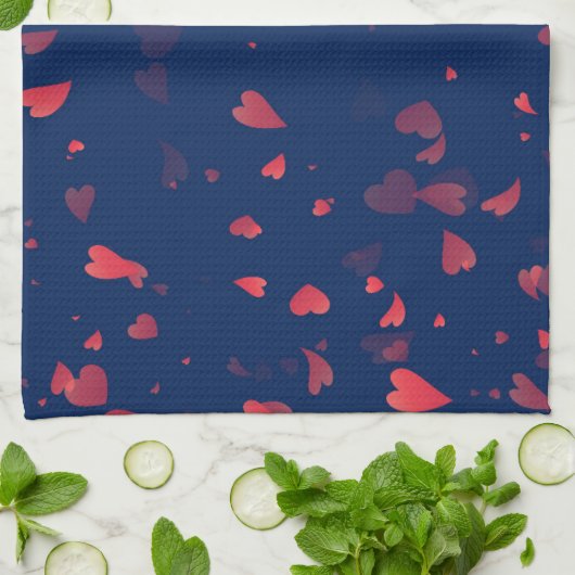 Hearts Patroon 40 Theedoek (Gevouwen)