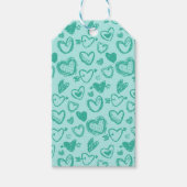 Hearts Patroon 60 Cadeaulabel (Voorkant)