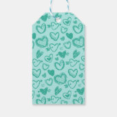 Hearts Patroon 60 Cadeaulabel (Achterkant)