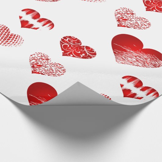 Hearts Patroon Cadeaupapier (Hoek)