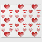 Hearts Patroon Cadeaupapier (Vlak)