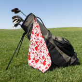 Hearts Patroon Golfhanddoek (Groen)